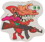 Sticker | Red Shark Shooter Sticker | Red Shark Shooter image