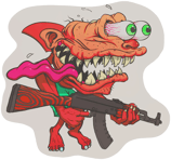 Sticker | Red Shark Shooter