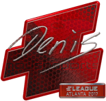 Sticker | denis (Foil) | Atlanta 2017