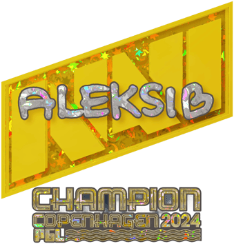 Sticker | Aleksib (brokatowa, mistrz) | Kopenhaga 2024