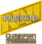 Sticker | Aleksib (Glitter, Champion) | Copenhagen 2024