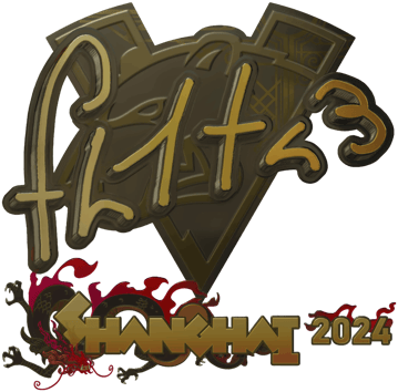 Sticker | FL1T (dorada) | Shanghái 2024