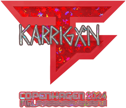 Sticker | karrigan (Glitter) | Copenhaga 2024