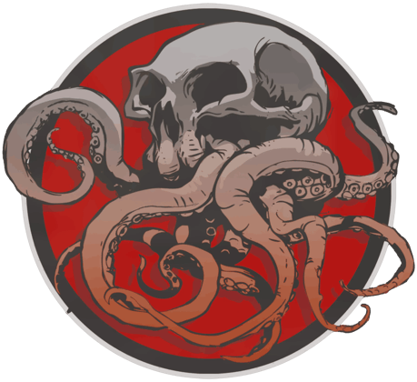 Sticker | 血月骷髏頭章魚