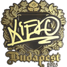 Sticker | xiELO (Gold) | Budapest 2025 image