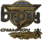 Sticker | broky (Gold, Champion) | Antwerp 2022 image