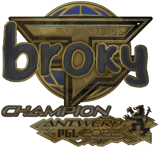 Sticker | broky (Gold, Champion) | Antwerp 2022