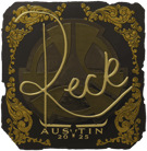 Sticker | reck (Gold) | Austin 2025 image