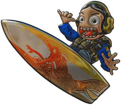 Sticker | Tradición del dragón Ava Surf (reflectante)