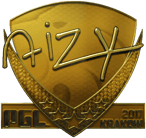 Sticker | aizy (Gold) | Krakow 2017 image
