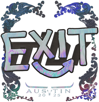 Sticker | exit (holo) | Austin 2025