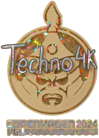 Sticker | Techno4K (Glitter) | Copenhagen 2024 image