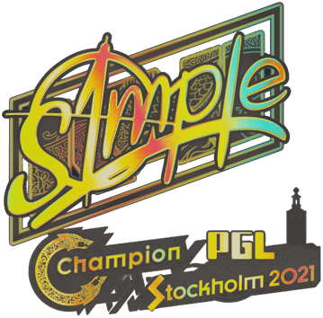 Sticker | s1mple (Holo) | Stockholm 2021