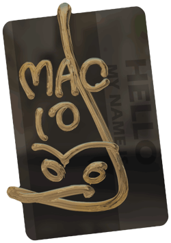 Sticker | Hola, MAC-10 (dorada)