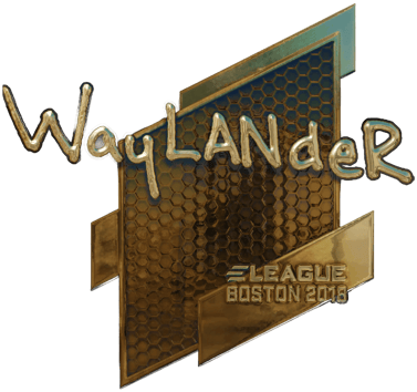 Adesivo | wayLander (Dourado) | Boston 2018