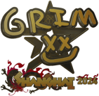 Sticker | Grim (Gold) | Shanghai 2024 Sticker | Grim (Gold) | Shanghai 2024 image