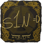 Sticker | s1n (Gold) | Austin 2025 image