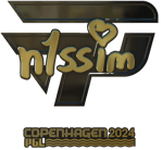 Sticker | n1ssim (Gold) | Copenhagen 2024 image