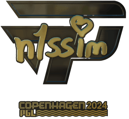 Sticker | n1ssim (złota) | Kopenhaga 2024
