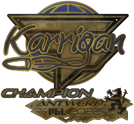 Sticker | karrigan (kulta, mestari) | Antwerpen 2022