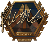 Sticker | flusha (Gold) | London 2018 image