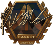 Sticker | flusha (Gold) | London 2018