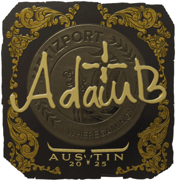 Sticker | adamb（金色）| 2025年奥斯汀锦标赛