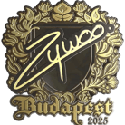 Sticker | ZywOo (Gold) | Budapest 2025 image