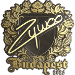 Sticker | ZywOo (Gold) | Budapest 2025