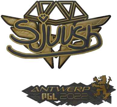 Sticker | sjuush (Altın) | Antwerp 2022