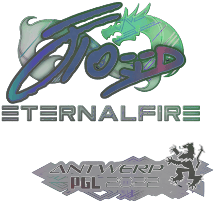 Sticker | xfl0ud (holográfica) | Amberes 2022