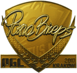 Sticker | pashaBiceps (Gold) | Krakow 2017