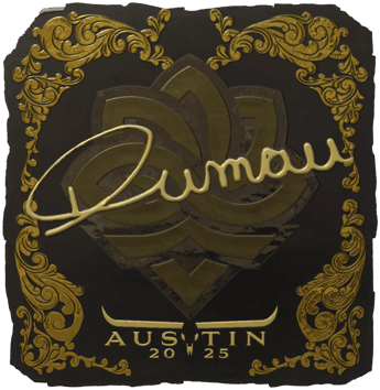 Sticker | dumau (Altın) | Austin 2025
