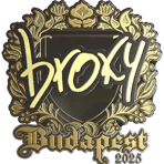 Sticker | broky (Gold) | Budapest 2025