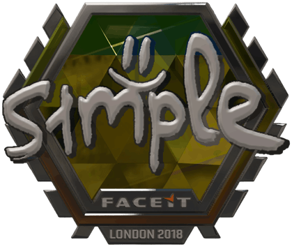 Sticker | s1mple (reflectante) | Londres 2018