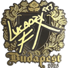 Sticker | Lucaozy (Gold) | Budapest 2025 image
