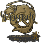 Sticker | YEKINDAR (Gold) | Antwerp 2022 image