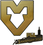 Sticker | MOUZ (Gold) | Stockholm 2021