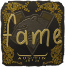 Sticker | fame (Gold) | Austin 2025 image