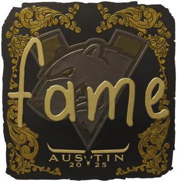 Sticker | fame (Gold) | Austin 2025