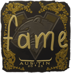 Sticker | fame (Gold) | Austin 2025