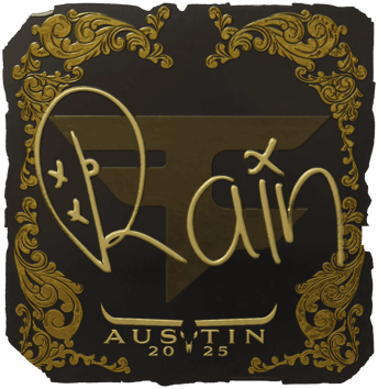 Sticker | rain（黃金）| Austin 2025