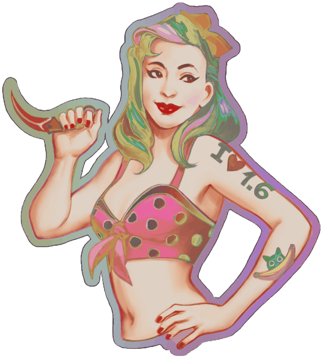 Preview image 1 of Sticker | Kimberly (holográfica)