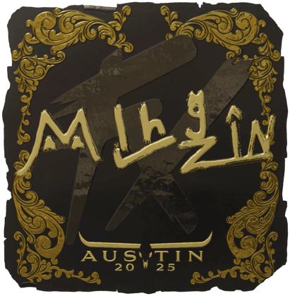 Sticker | mlhzin (ゴールド) | Austin 2025