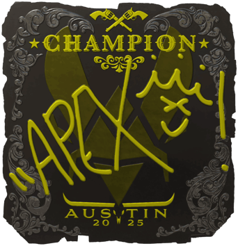 Sticker | apEX（閃亮，冠軍）| Austin 2025