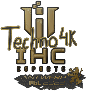 Sticker | Techno4K (ゴールド) | Antwerp 2022