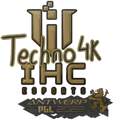 Sticker | Techno4K (Altın) | Antwerp 2022