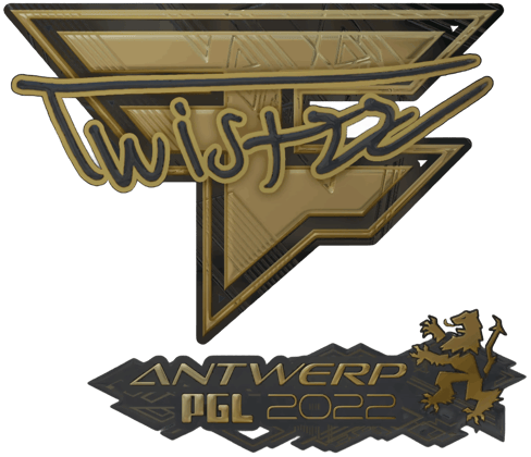 Sticker | Twistzz (Gold) | Antuérpia 2022