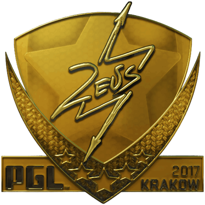 Sticker | Zeus (Gold) | Krakow 2017