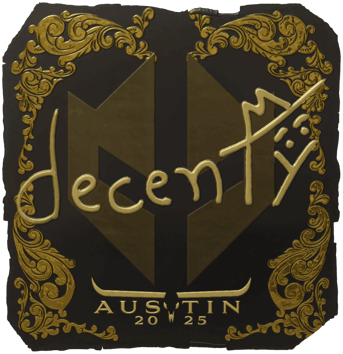 Sticker | decenty (Altın) | Austin 2025